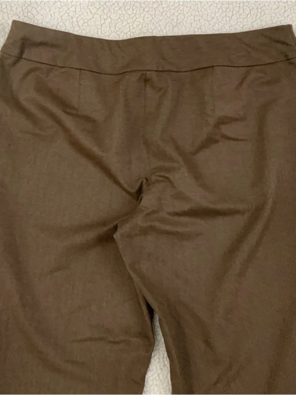 Talbots Petites Elastic Waist Pull On Pants 16P Stretch Brown Office To Casual - Picture 12 of 13